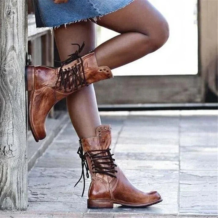 EM | Vintage Schnürstiefel aus Leder