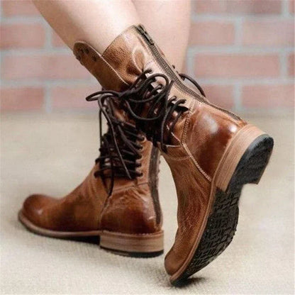 EM | Vintage Schnürstiefel aus Leder