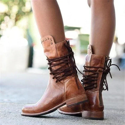 EM | Vintage Schnürstiefel aus Leder