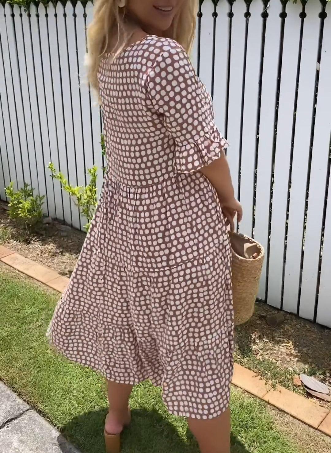 MW | Kurzärmeliges Midikleid