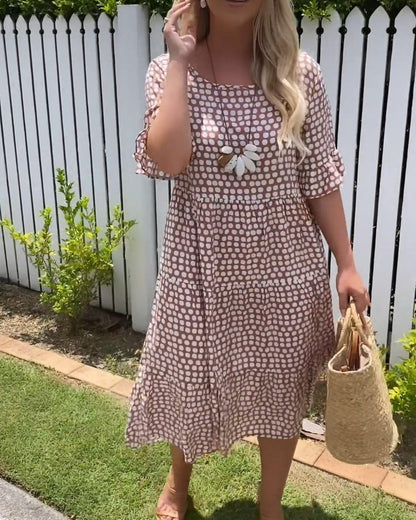 MW | Kurzärmeliges Midikleid