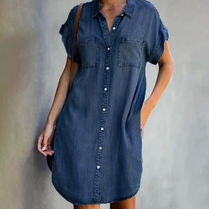 EM | Denim-Minikleid mit Knopfleiste