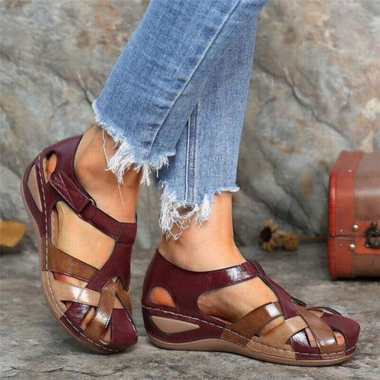 EM | Damensandalen mit Keilabsatz