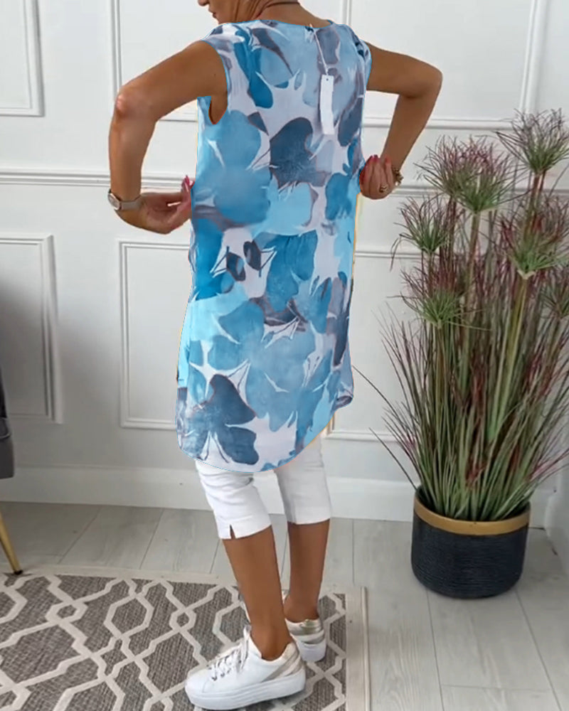 Agot - Lässiges geblümtes Kleid