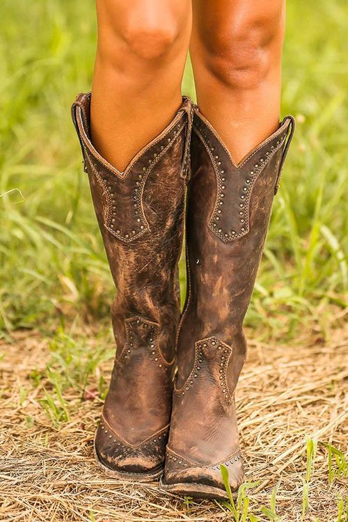 EM | Rustikale Western-Cowboy-Stiefel