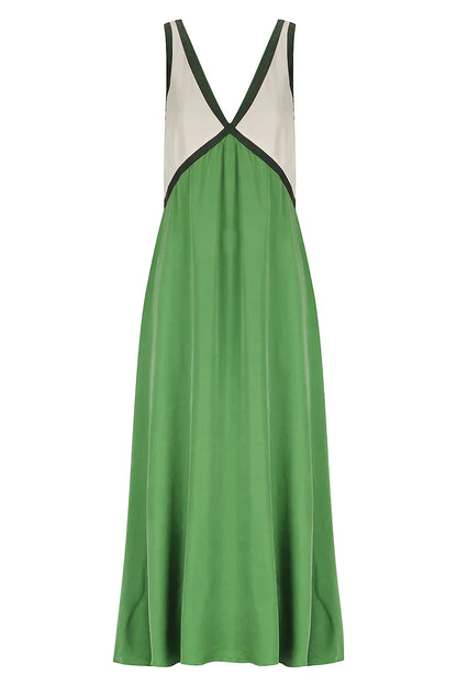 MW | Leichtes Maxikleid mit V-Ausschnitt