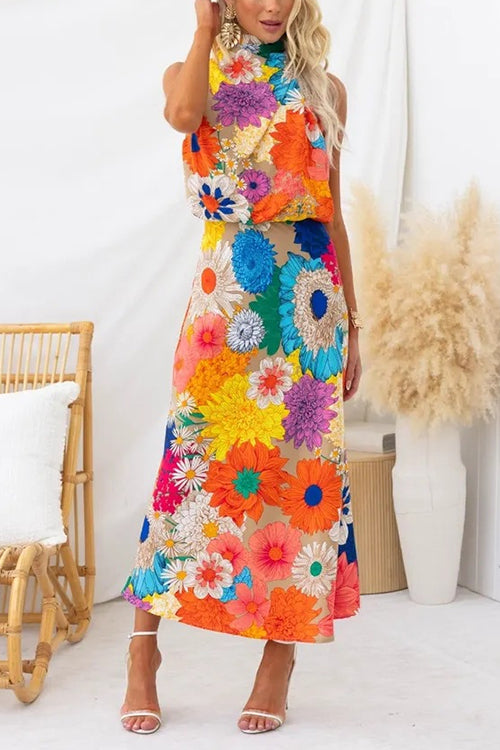 MW | Liora Maxikleid mit Blumendruck