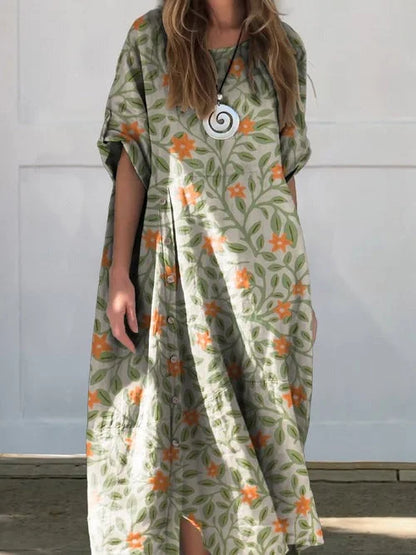 MW | Zeitloses, locker sitzendes Maxikleid