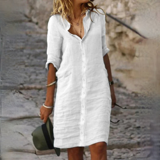 EM | Lockeres Hemdkleid mit Reversknopf