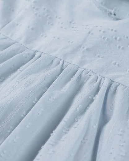 EM | A-Linien-Minikleid mit V-Ausschnitt, 3/4-Ärmeln und Taschen