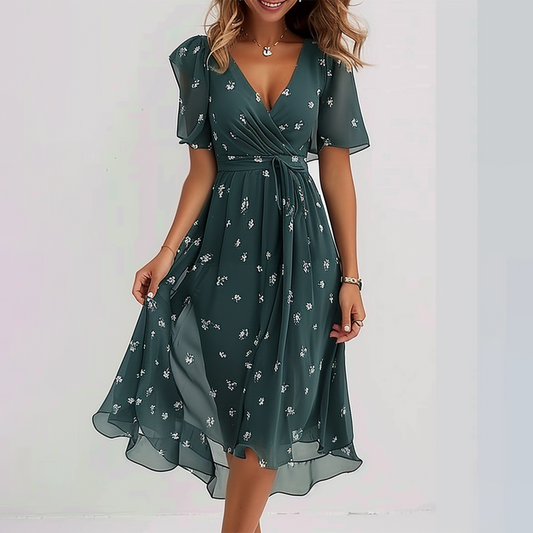 MW | Kurzärmeliges Midikleid