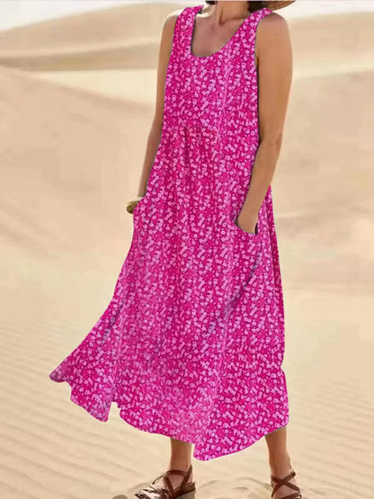 EM | Geblümtes Maxikleid mit Taschendetail
