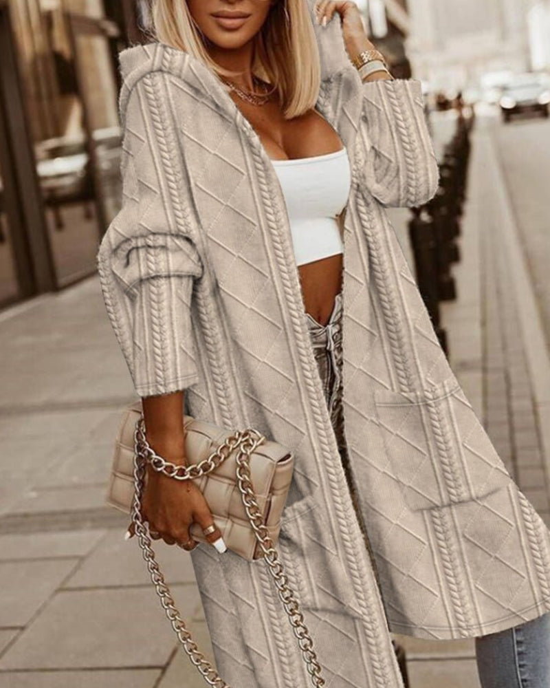 EM | Strickstrickjacke mit Kapuze