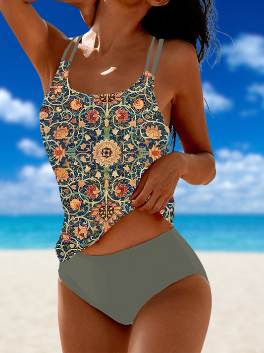 EM | Elegante, farbenfroh bedruckte Sommer-Badebekleidung