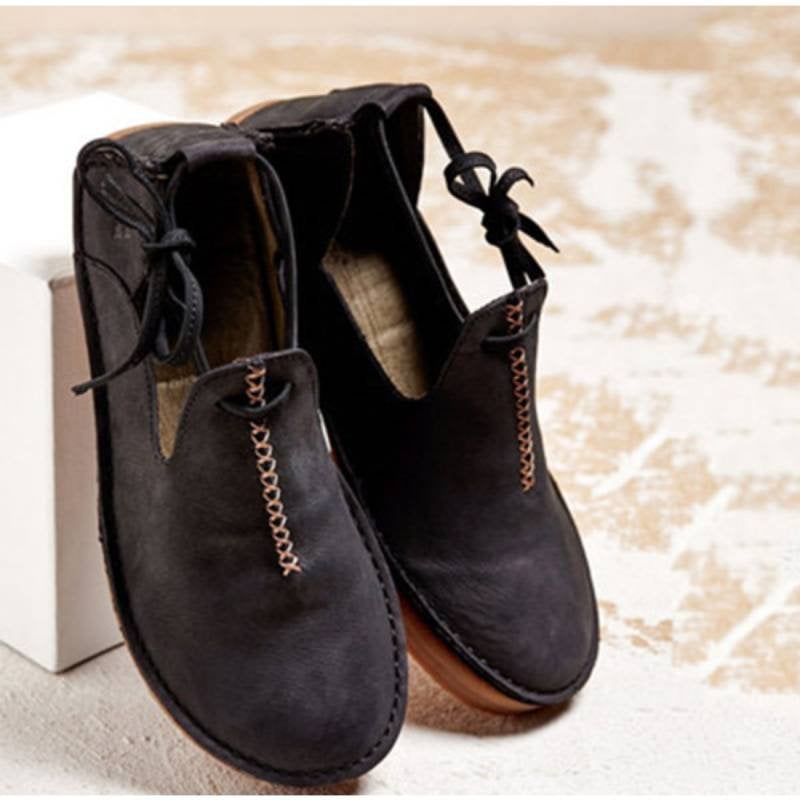 EM | Lässige Vintage-Loafer mit Schnürsenkeln