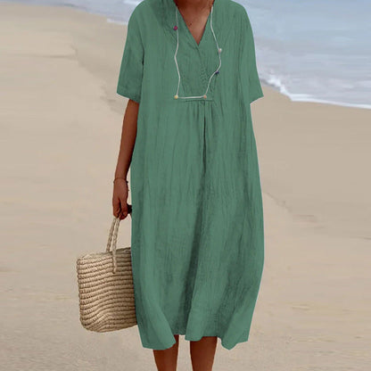 EM | Midikleid mit V-Ausschnitt