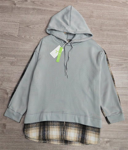 MW | Bequemes langärmeliges Patchwork-Sweatshirt