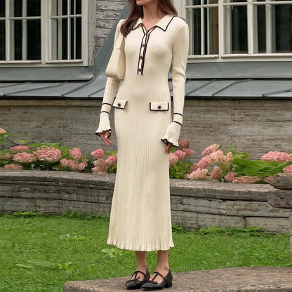 MW | Maxikleid aus Rippenstrick
