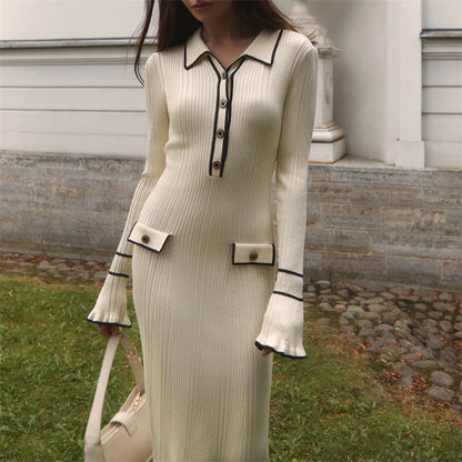 MW | Maxikleid aus Rippenstrick