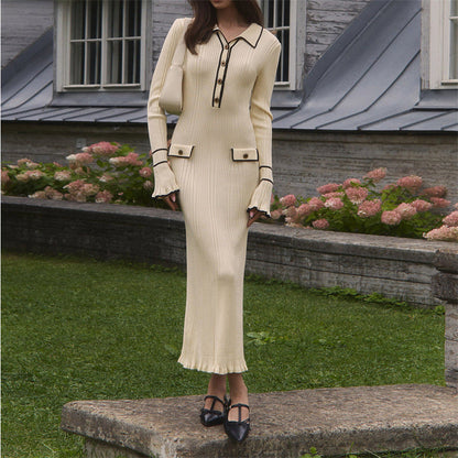 MW | Maxikleid aus Rippenstrick