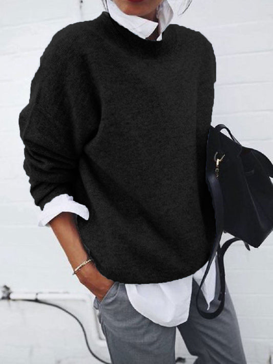 EM | Lässiger Strickpullover mit Rundhalsausschnitt