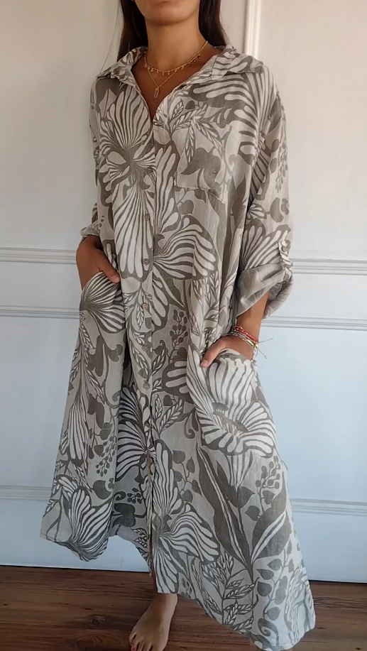 MW | Klassisches fließendes Maxikleid