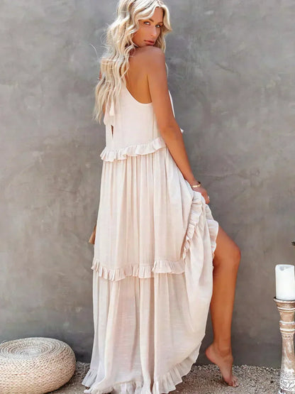 MW | Effortless Ruffle Maxikleid