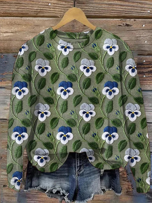 MW | Sweatshirt mit grafischem Blumendruck