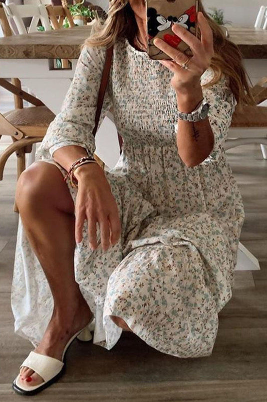 EM | Anna – Modische Street-Print-Patchwork-Kleider mit O-Ausschnitt und A-Linie