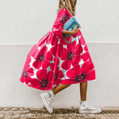 EM | Bedrucktes Midikleid in A-Linie