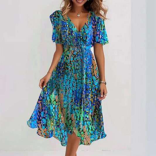 Asta - Elegantes Kleid mit kurzen Ärmeln
