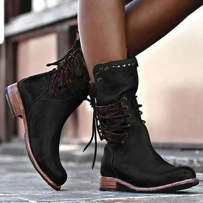 EM | Vintage Schnürstiefel aus Leder