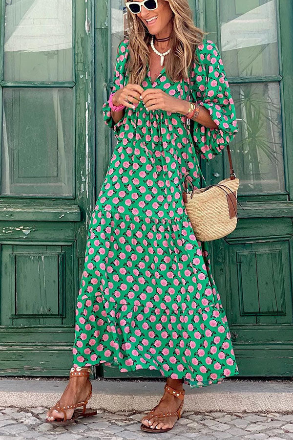 MW | Midikleid mit Puffärmeln