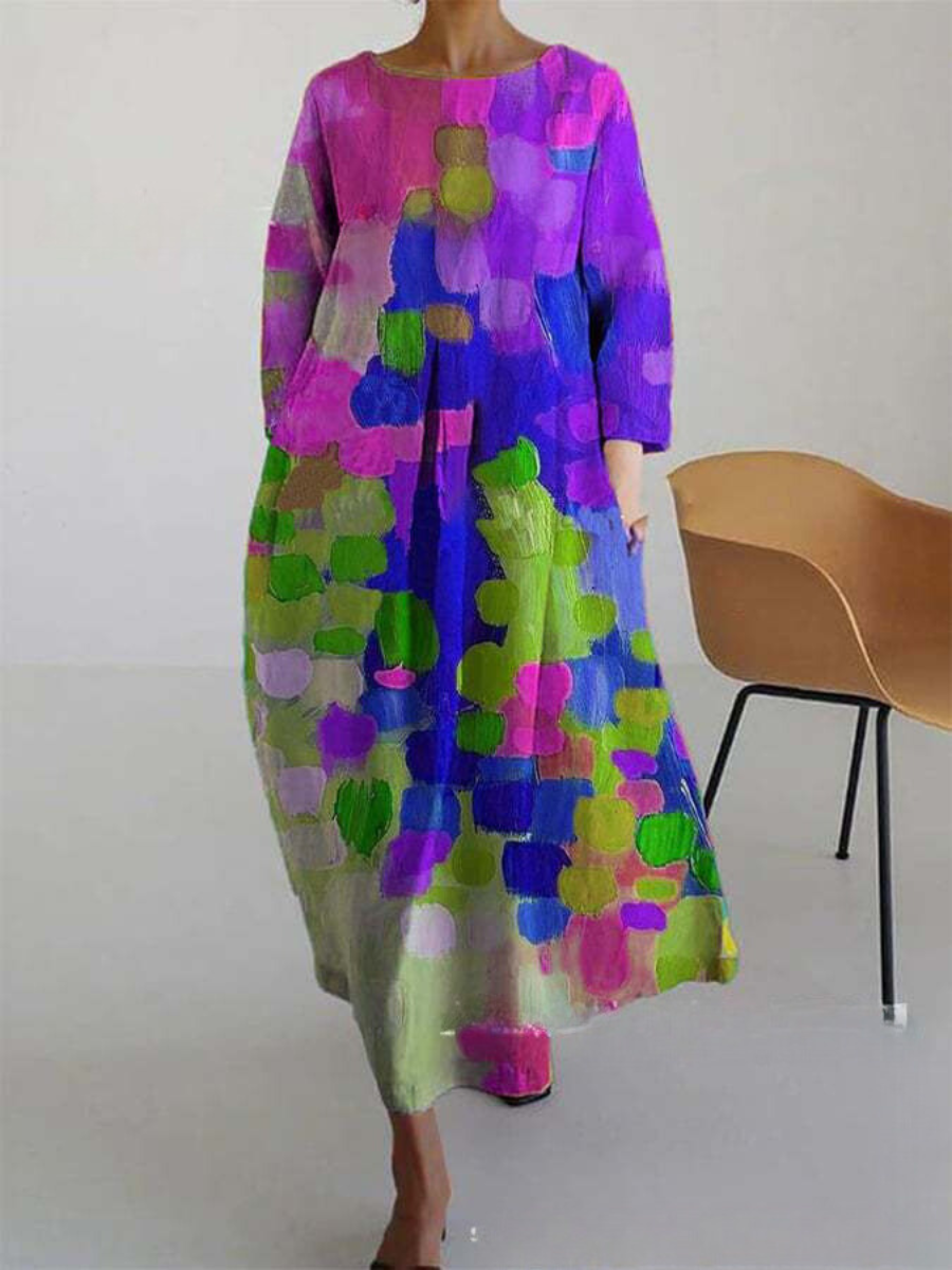 EM | Elegantes buntes Sommer-Maxikleid