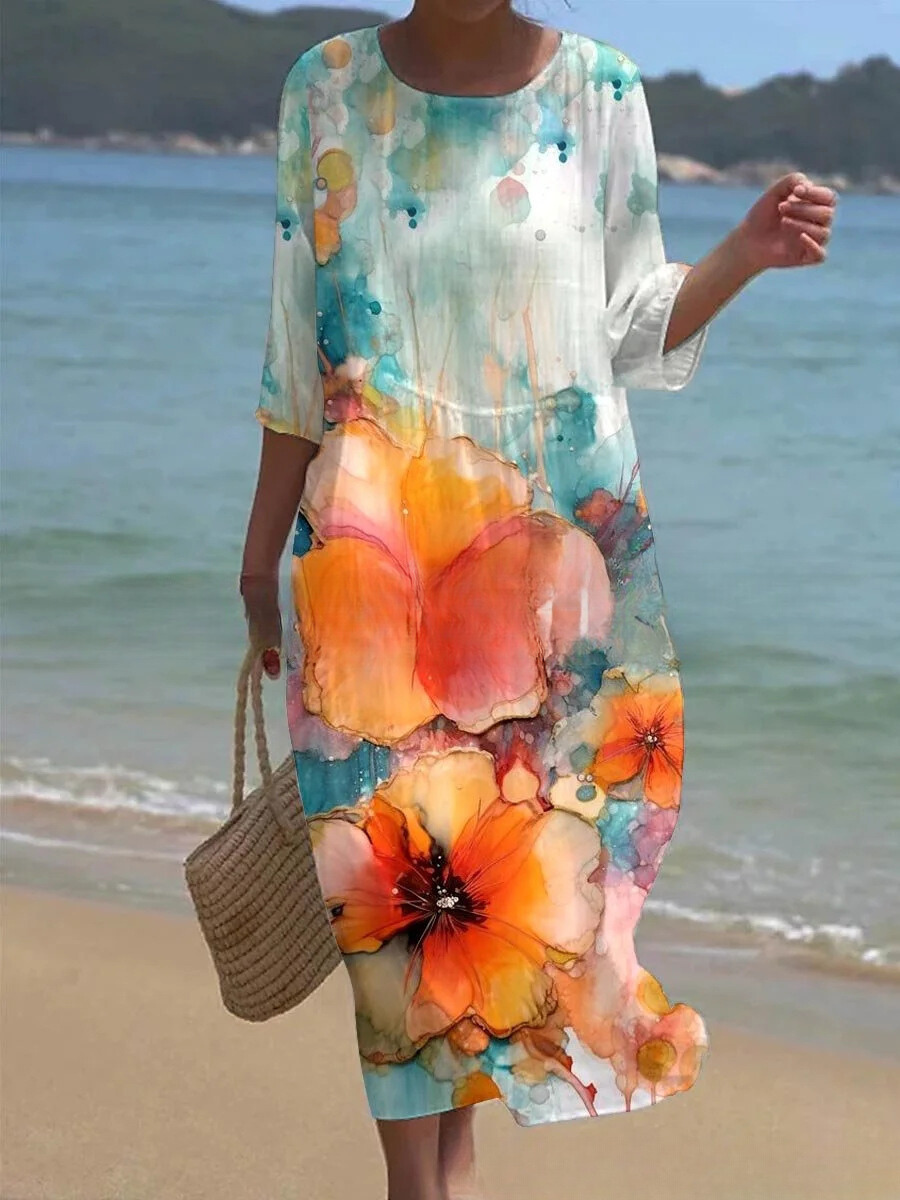 EM | Maxikleid mit Blumenmuster