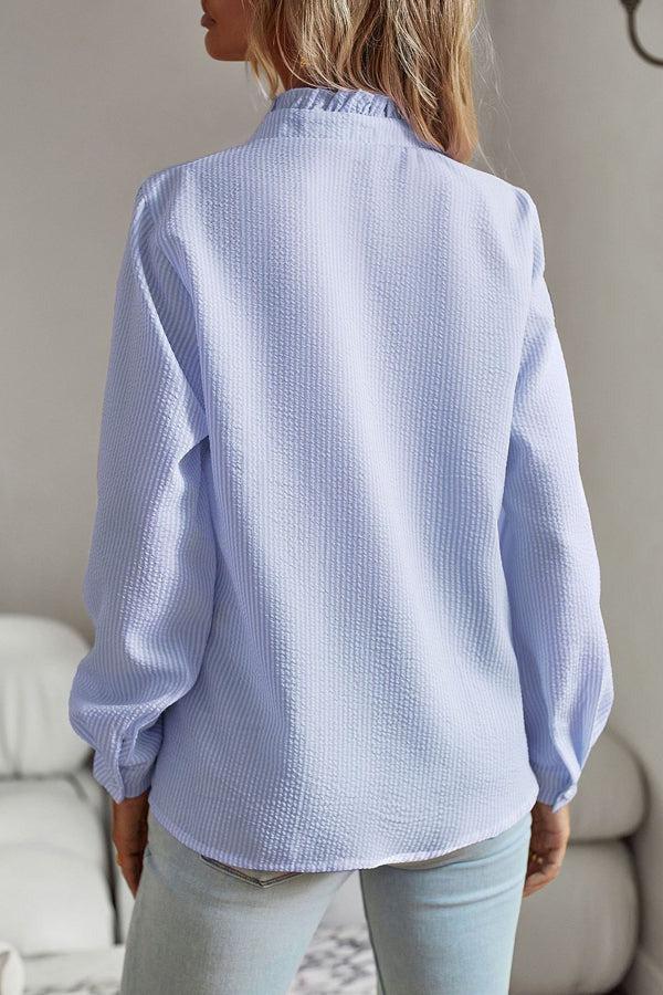 EM | Blaues Langarm-Shirt mit Druck
