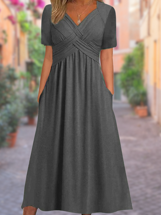 EM | Maxikleid mit V-Ausschnitt