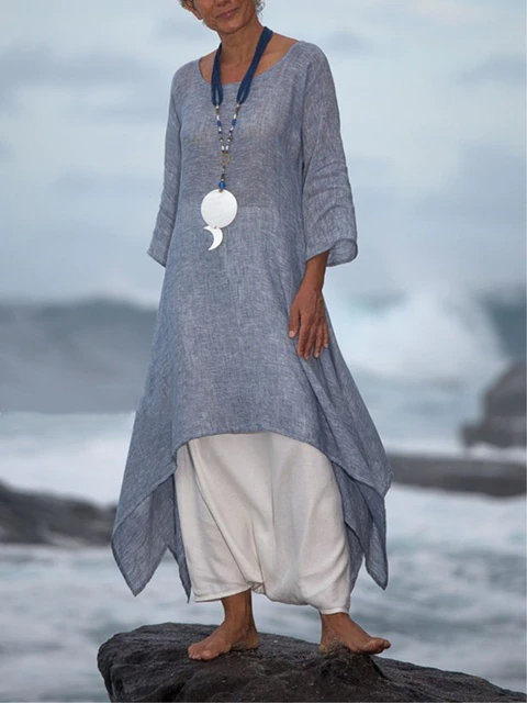 MW | Sommerkleid aus Baumwolle und Leinen