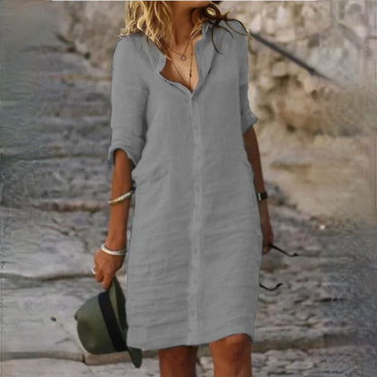 EM | Lockeres Hemdkleid mit Reversknopf