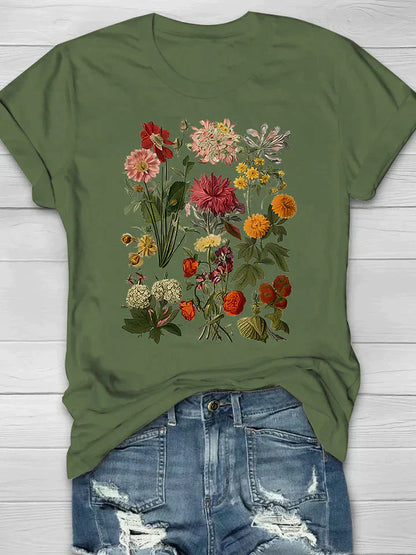 EM | Lässiges T-Shirt mit Blumenmuster