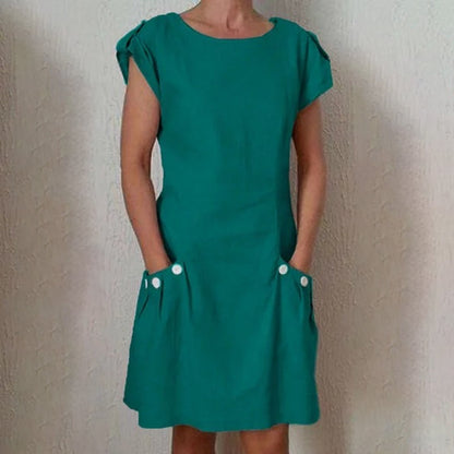 MW | Einfarbiges Lässiges Modisches Kleid