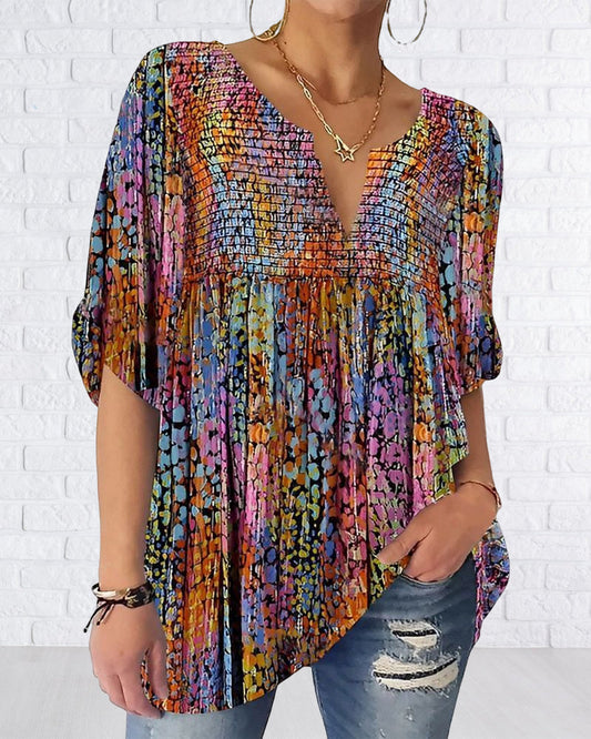 EM | Bluse mit V-Ausschnitt