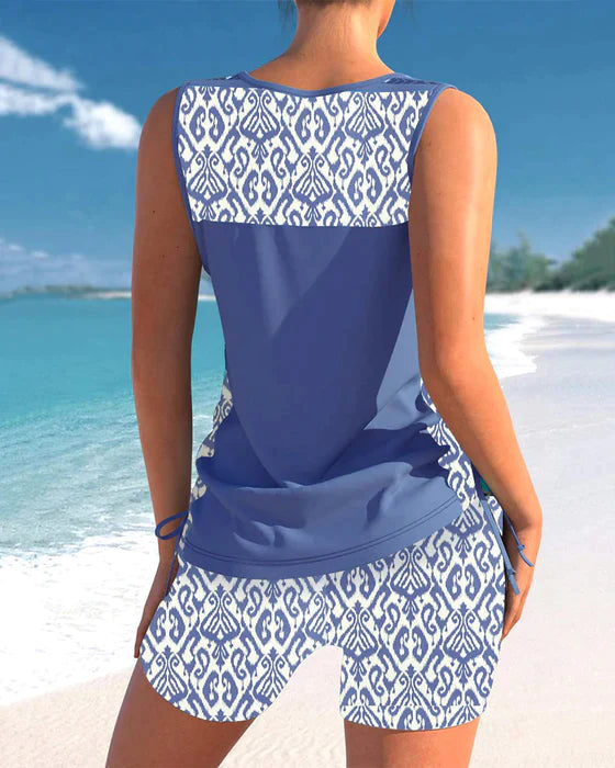 EM | Tankini mit Tribal-Print und überkreuztem Detail