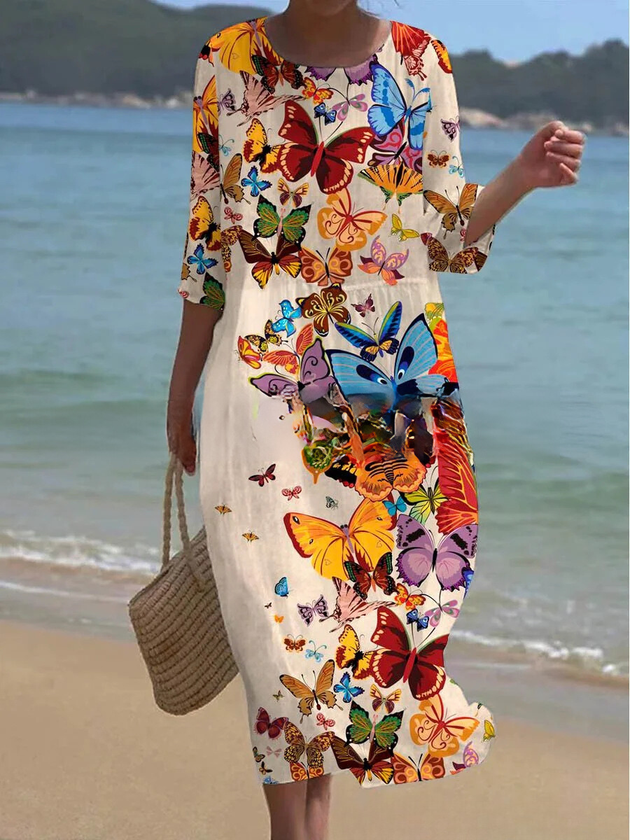 EM | Maxikleid mit Blumenmuster