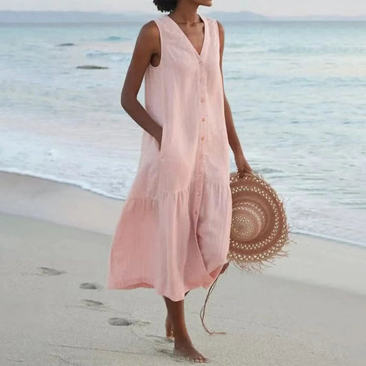 MW | elegantes Sommer-Midikleid für Frauen