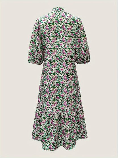 MW | elegantes grünes Midikleid für Frauen