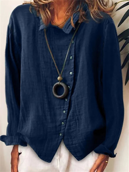 EM | Asymmetrische Button-Up-Bluse