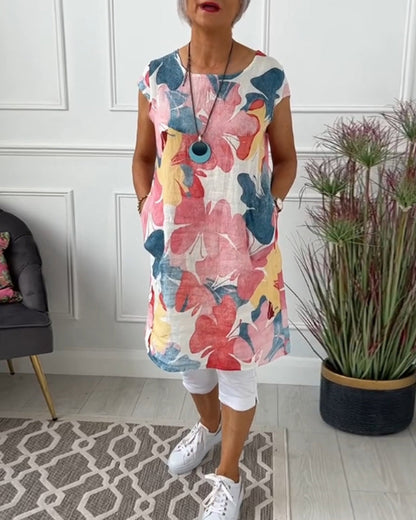 Agot - Lässiges geblümtes Kleid