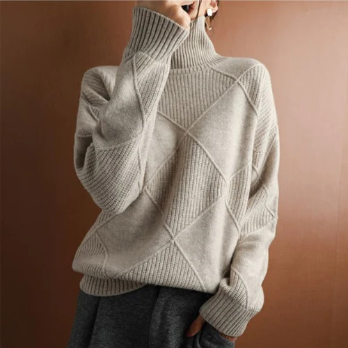 EM | Eleganter Turtle-neck pullover aus Kaschmir