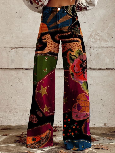 EM | Ausgestellte Boho-Hose für Frauen